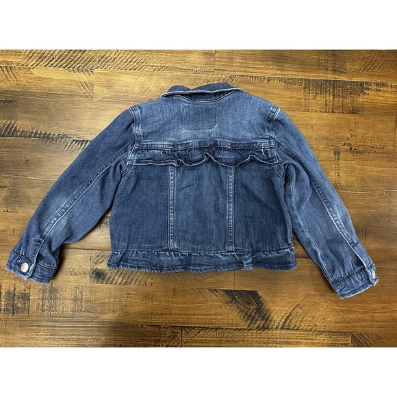 Levi Strauss blue Jean jacket denim Infant red tab 24 Months Ruffle Girls - Picture 2 of 4